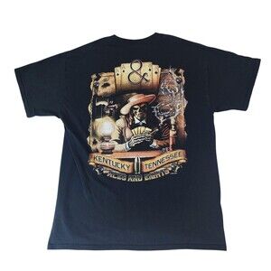 Aces and Eights Shirt Mens Large Black Kentucky Tennessee Biker Graphic 2016